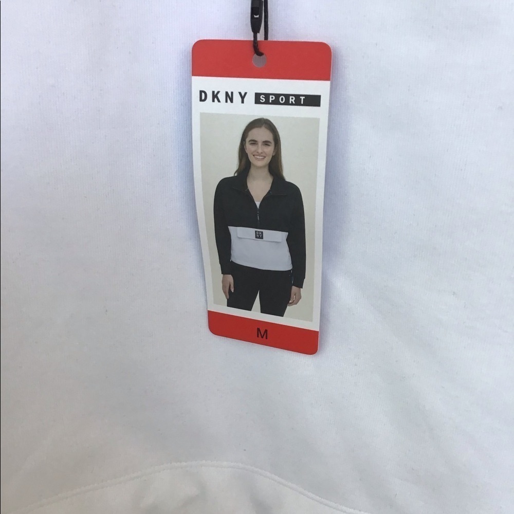 DKNY Sport Woman’s 1/2 Zip Pullover Black / White - Picture 6 of 7